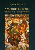 Okładka książki Apologia piosenki