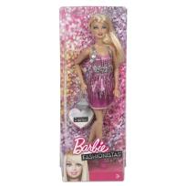 Opakowanie Barbie Fashionistas Lalka różowa brokat