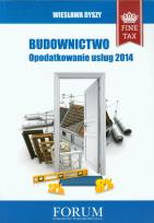 Okładka książki Budownictwo Opodatkowanie usług 2014