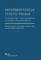 Okładka książki Informatyzacja tekstu prawa