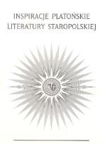 Opakowanie Inspiracje Platońskie literatury staropolskiej
