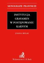 Okładka książki Instytucja Gravamen w postępowaniu karnym