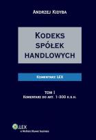 Okładka książki Kodeks spółek handlowych Komentarz t.1/2
