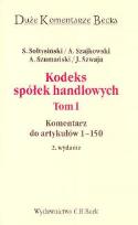 Okładka książki Kodeks Spólek handlowych t.1
