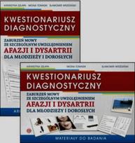 Okładka książki KWESTIONARIUSZ DIAGNOSTYCZNY zaburzeń mowy ze szczególnym uwzględnieniem afazji i dysartrii dla młodzieży i dorosłych