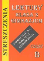 Okładka książki Lektury klasa 3B gimnazjum
