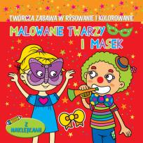 Okładka książki Malowanie twarzy i masek (czerwona)