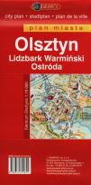 Okładka książki Olsztyn Lidzbark Warmiński Ostróda Plan miasta 1:17 000