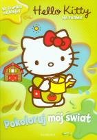 Okładka książki Pokoloruj mój świat. Hello Kitty na farmie.