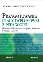 Okładka książki Przygotowanie pracy dyplomowej z pedagogiki DIFIN