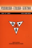 Opakowanie Psychologia etologia genetyka 27/2013