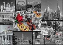 Okładka książki Puzzle 1000 Wiedeń - kolaż TREFL