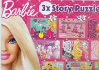 Okładka książki Puzzle 3xStory Barbie TREFL