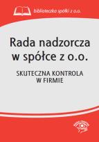 Okładka książki Rada nadzorcza w spółce z o.o.
