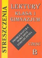 Okładka książki Streszczenie-lektury klasa 1b gimnazjum