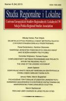 Opakowanie Studia Regionalne i Lokalne 4/2013