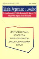 Opakowanie Studia Regionalne i Lokalne. Zaktualizowana koncepcja przestrzennego zagospodarowania kraju