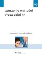 Okładka książki Tworzenie wartości przez dział HR