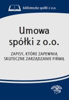 Okładka książki Umowa spółki z o.o.