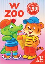 Okładka książki W zoo - Kolorowanka z naklejkami