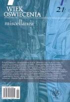 Opakowanie Wiek Oświecenia t. 21 Miscellanea