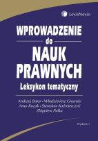 Okładka książki Wprowadzenie do nauk prawnych. Leksykon tematyczny