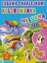 Okładka książki Zabawa z naklejkami. Kolorowanka malucha 2 Nieb.