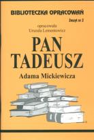 Okładka książki Biblioteczka opracowań nr 002 Pan Tadeusz