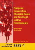 Opakowanie Człowiek i Społeczeństwo XXXV/1 European Universities: Changing Roles and Functions in New Environments