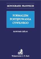 Okładka książki Formalizm postępowania cywilnego