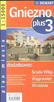 Okładka książki Gniezno plus 3 1:20 000  plan miasta