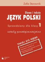 Okładka książki Język polski 1 Słowa i teksty Sprawdziany