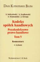 Okładka książki Kodeks spółek handlowych pozakodeksowe prawo handlowe t.5