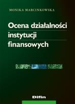 Okładka książki Ocena działalności instytucji finansowych