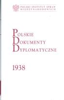 Okładka książki Polskie dokumenty dyplomatyczne 1938