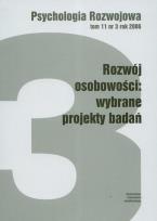 Opakowanie Psychologia rozwoju t.11 nr 3 rok 2006