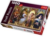 Okładka książki Puzzle 1500 Fantasy kolaż TREFL