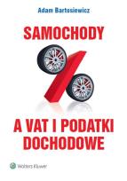 Okładka książki Samochody a VAT i podatki dochodowe
