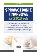 Okładka książki Sprawozdanie finansowe za 2013 rok