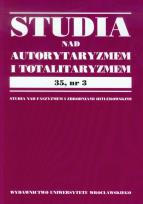 Opakowanie Studia nad Autorytaryzmem i Totalitaryzmem 35,nr 3