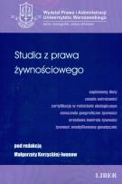 Opakowanie Studia z prawa żywnościowego