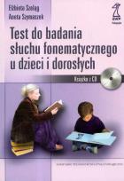 Okładka książki Test do badania słuchu fonematycznego...