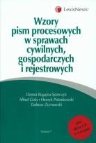 Okładka książki Wzory pism procesowych w sprawach cywilnych gospodarczych i rejestrowych + CD