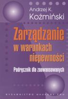 Okładka książki Zarządzanie w warunkach niepewności
