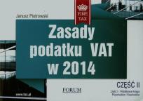 Okładka książki Zasady podatku VAT w 2014 część II
