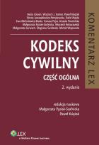 Okładka książki Kodeks cywilny Komentarz Część ogólna