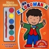 Okładka książki Książeczka do kolorowania z zestawem farbek żółta