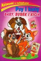 Okładka książki Malowanki z nalepkami - Psy i koty