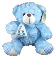 Opakowanie Miś Happy niebieski 27cm siedzący