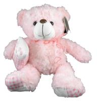 Opakowanie Miś Happy różowy 27cm siedzący